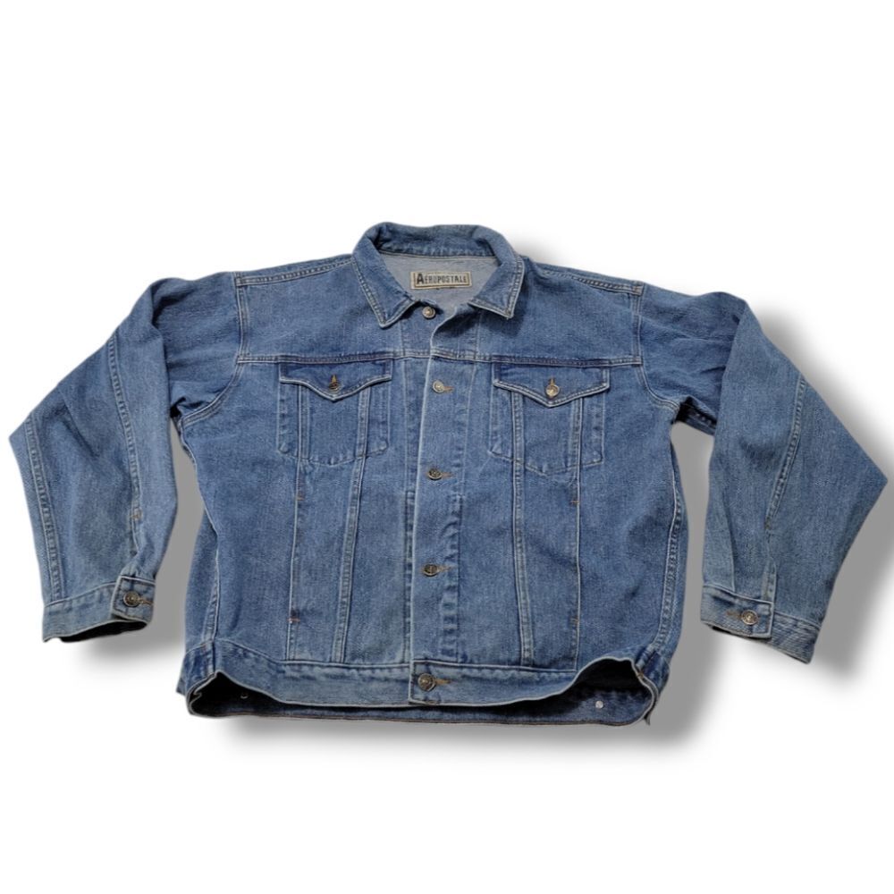Vintage Aeropostale Jacket Size XL Compagnie Generale Aéropostale Denim Jacket